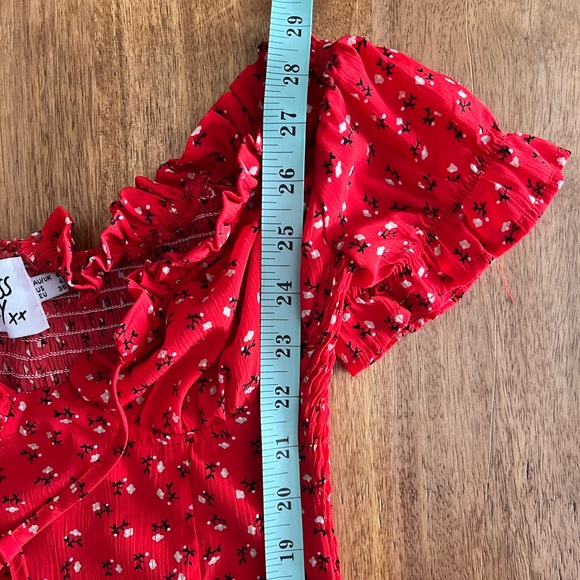Princess Polly Cottagecore Dress Red Floral - Picture 5 of 6